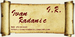 Ivan Radanić vizit kartica